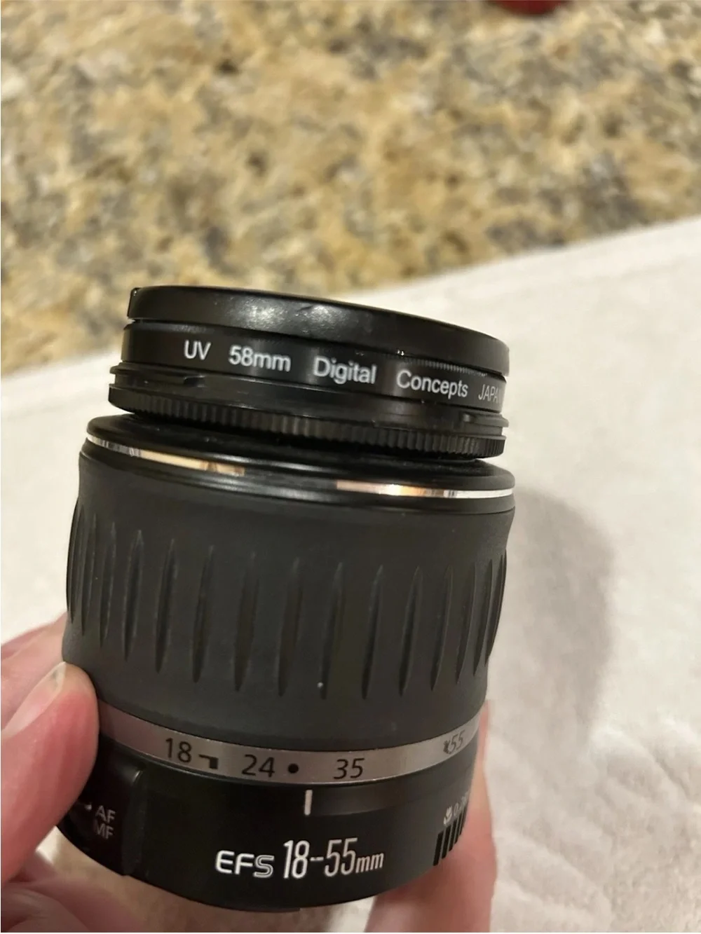 Canon 18-55mm Black Standard Zoom Lens (Black, Silver Accents)